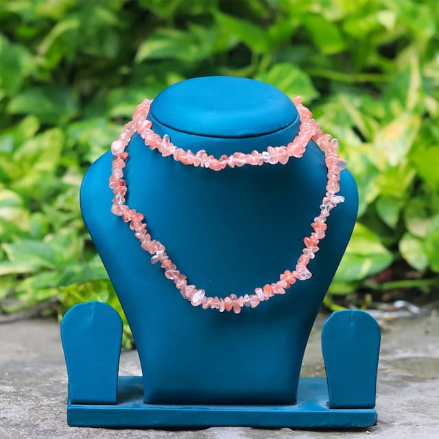 CHERRY QUARTZ CHIPS MALA