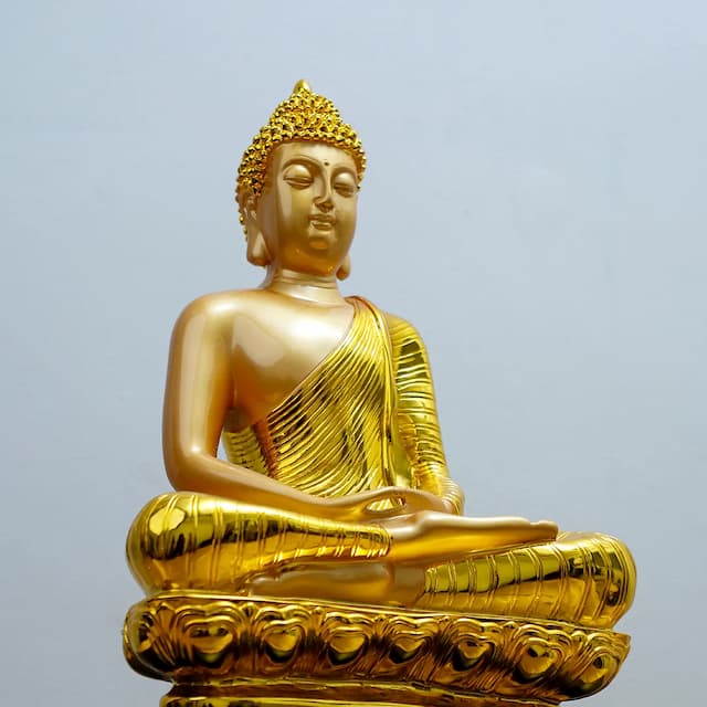 Lord Buddha Golden Statue - hover