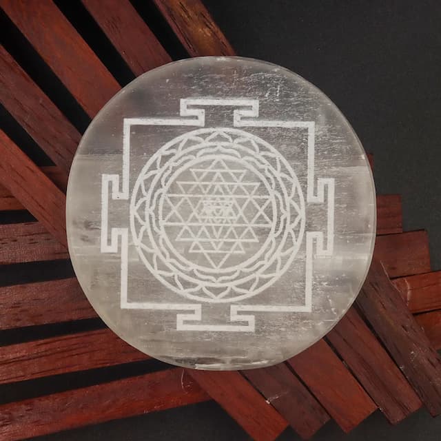 Selenite Chakra Plate - hover