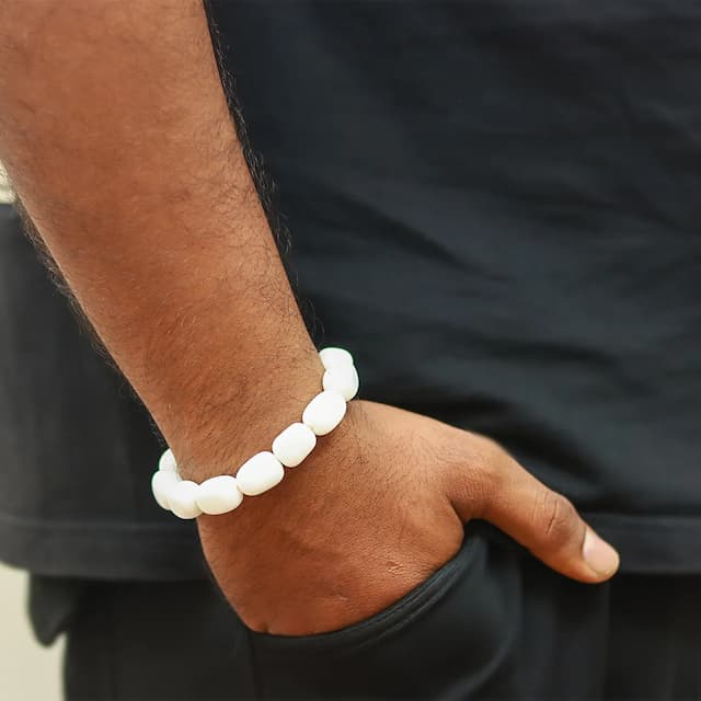 White Jasper Tumble Bracelet - hover